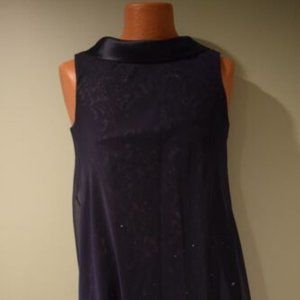 BEAUTIFUL WOMENS SLEEVELESS SLNY PARTY/WEDDING DRESS-SIZE 10-NAVY